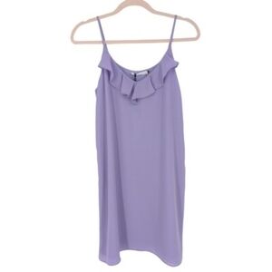 Three Eighty Two Lavender Ruffle Slip Dress Size Xs